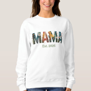 Sudadera Regalo de Madre Floral Personalizado Año Mama Est