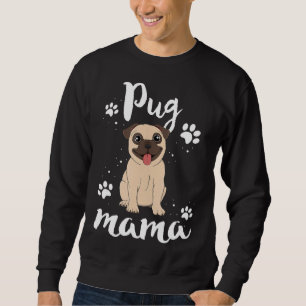 Sudadera Regalo de Mamá Pug para Mujeres Madre Mamá Amante 