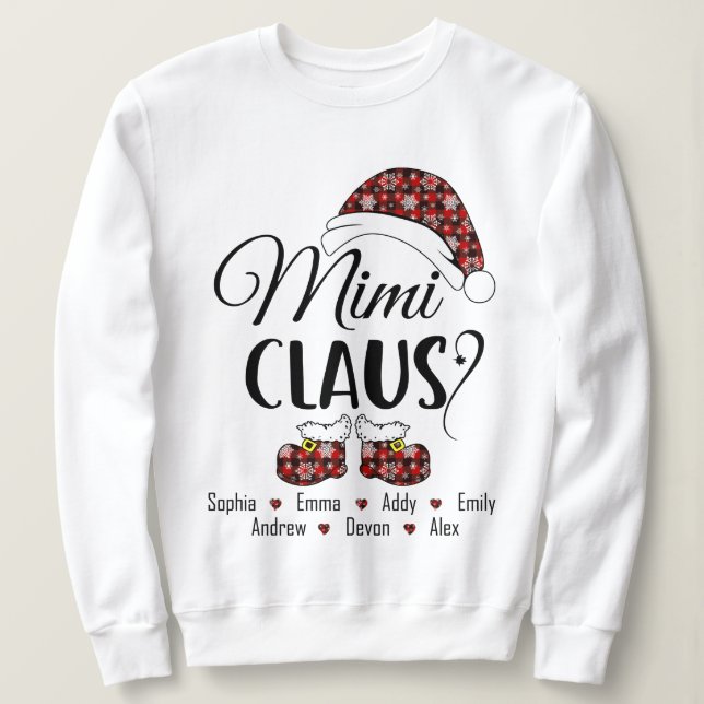 Sudadera Regalo De Mimi Claus Para Navidades (Anverso del diseño)