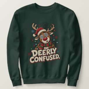 Sudadera Regalo de Navidad de Reno Divertido y Confundido