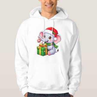 Sudadera Regalo de Navidad del Elefante Festivo