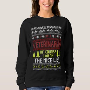 Sudadera Regalo de Navidad Feo Veterinario En La Lista Buen