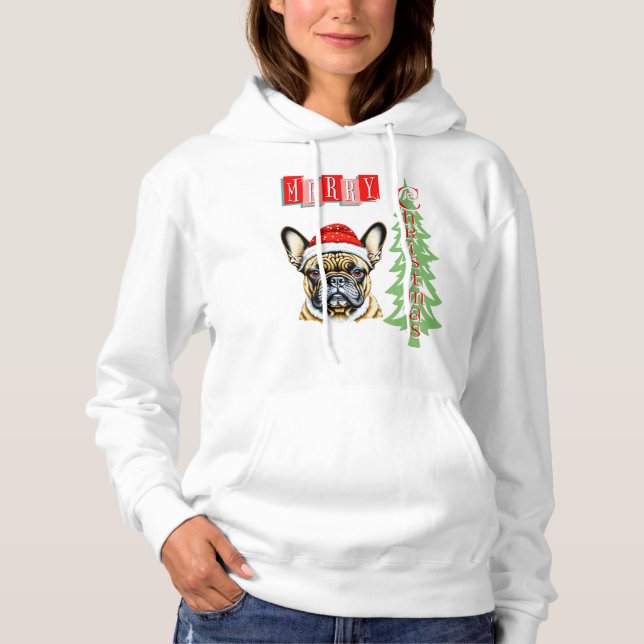 Sudadera Regalo de Navidades de Bulldog de Francia (Anverso)