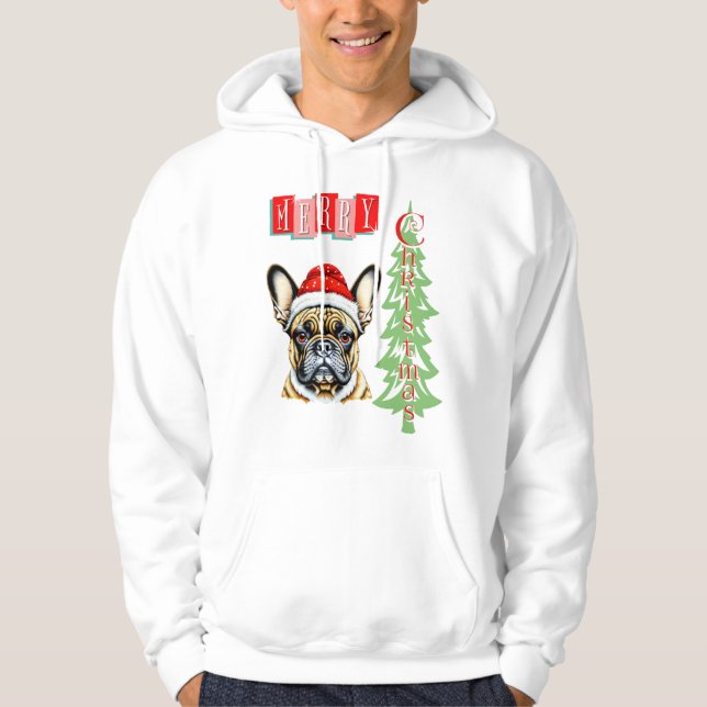 Sudadera Regalo de Navidades de Bulldog de Francia (Anverso)