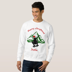 Sudadera regalo de navidades de skateboard, nombre personal