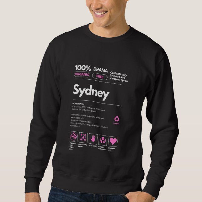 Sudadera Regalo de nombre de Sidney para Women Sydney Sarca (Anverso)