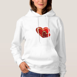 Sudadera Regalo de Novia Personalizada Trendy Love Red Hear