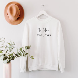 Sudadera Regalo de novia personalizado futura Sra. Nombre p
