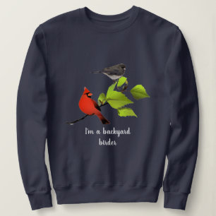 Sudadera Regalo de pájaros traseros/pájaro cardinal sobre a