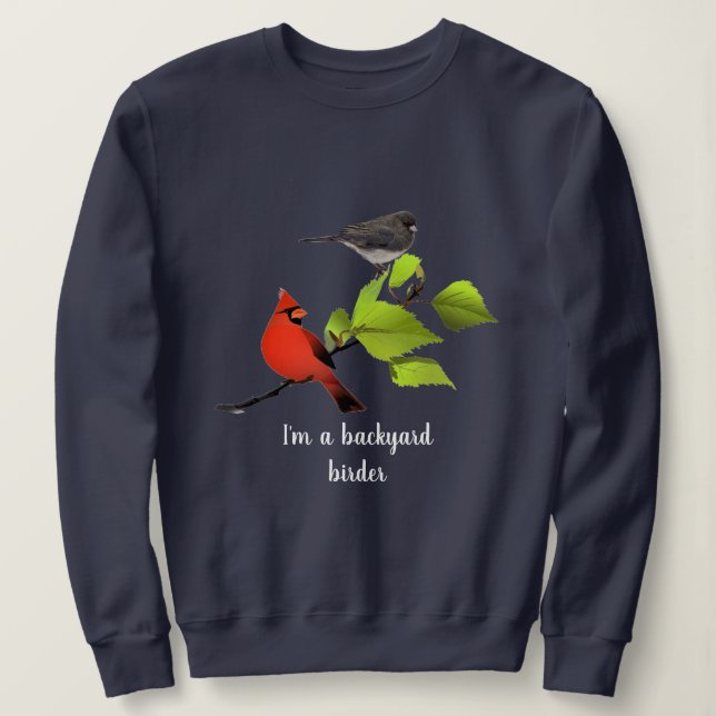 Sudadera Regalo de pájaros traseros/pájaro cardinal sobre a (Anverso del diseño)