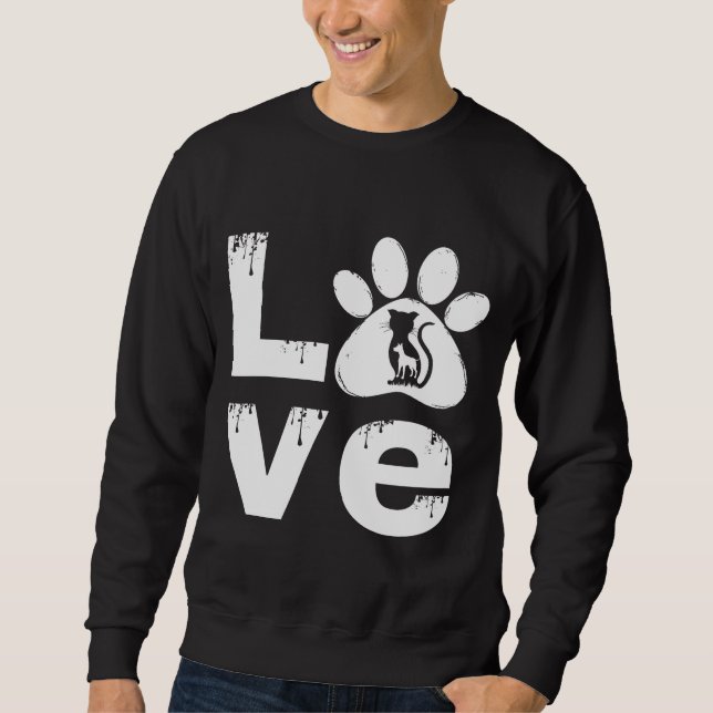 SUDADERA REGALO DE PATA DE MASCOTA DE AMOR (Anverso)