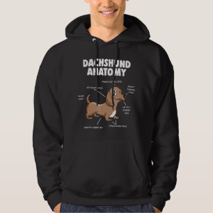Sudadera Regalo de perro   Anatomía Dachshund Funny Weiner