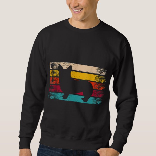 Sudadera Regalo de Perro de Silhouette con problemas retro  (Anverso)