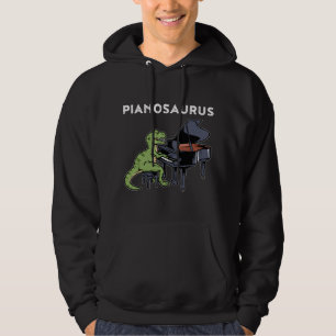 Sudadera Regalo de pianista de piano de cola Dinosaurio Mús