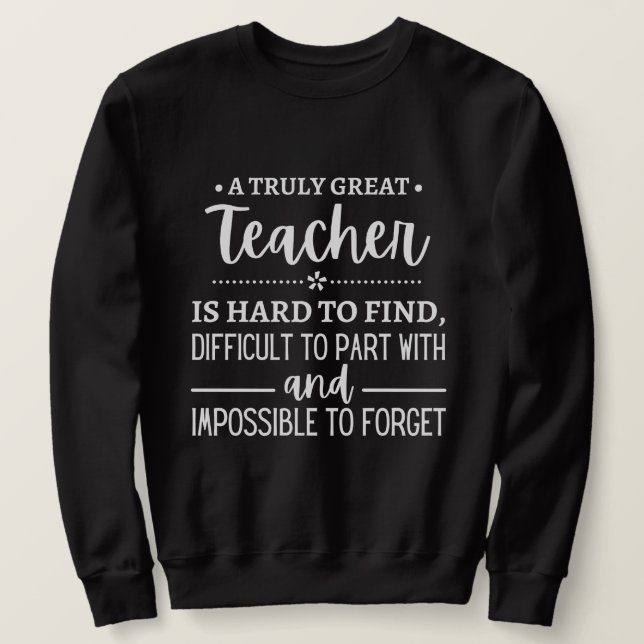Sudadera Regalo de profesor, un maestro realmente grandioso (Anverso del diseño)