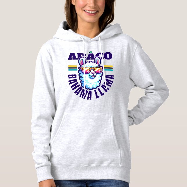 Sudadera Regalo de recuerdo de Bahamas: Abaco Bahamas Llama (Anverso)