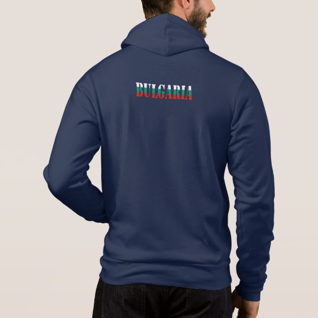 Sudadera Regalo de ropa de bandera nacional búlgara moderno (Reverso)