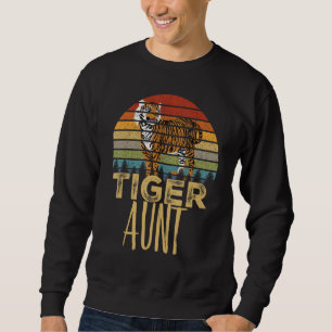 Sudadera Regalo de safari africano de la tía del tigre retr