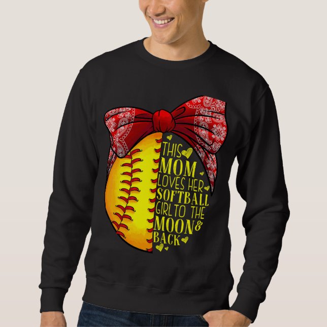 Sudadera Regalo de Softball Mamá Mujeres Pitcher Catcher Ch (Anverso)