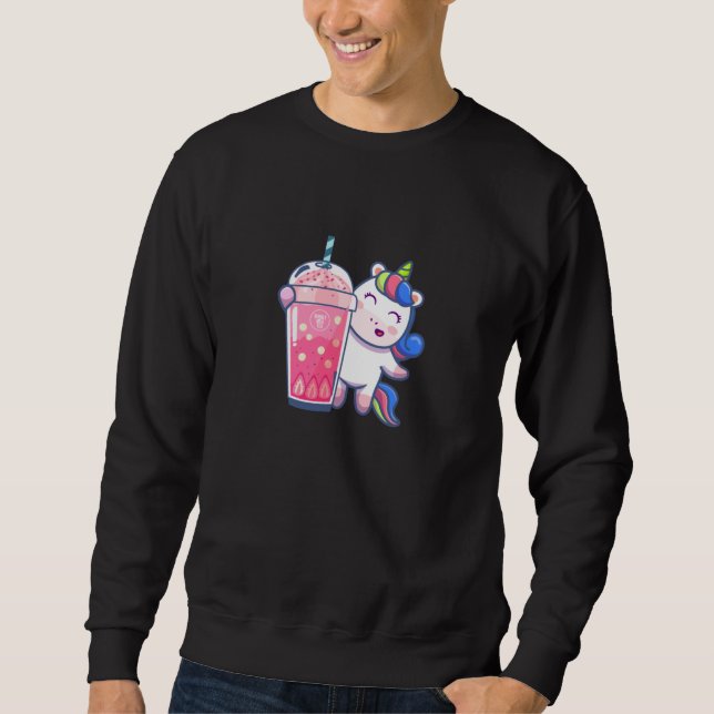 Sudadera Regalo de unicornio de té de burbuja (Anverso)