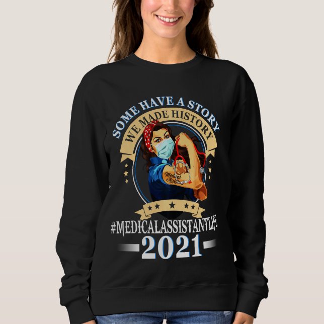 Sudadera Regalo de vida de asistente médico para ella, mamá (Anverso)