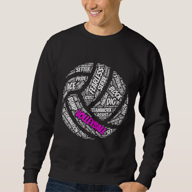 Sudadera Regalo de voleibol para chicas y mujeres (Anverso)