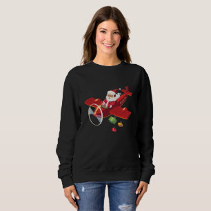 Sudadera Regalo del avión piloto de navidades Santa Claus