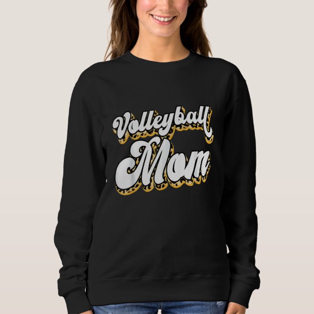 Sudadera Regalo del día de la madre de voleibol, leopard Ba (Anverso)