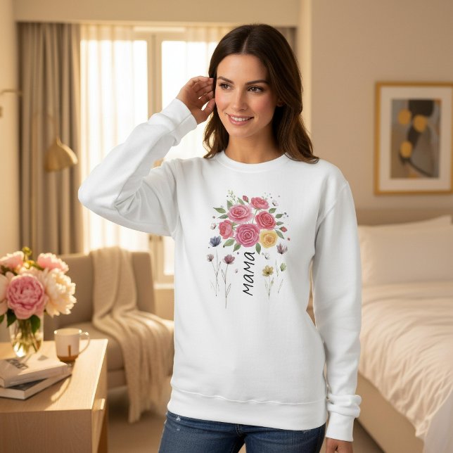 Sudadera Regalo del Día de la Madre Floral Boho Búlgara Mam (Subido por el creador)