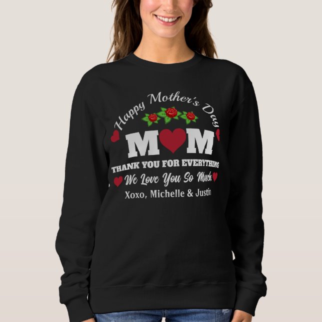 Sudadera Regalo del Día de la Madre personalizado "Feliz Dí (Anverso)