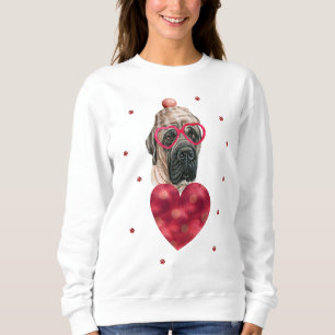Sudadera Regalo del Día de San Valentín Perro Mastín Inglés