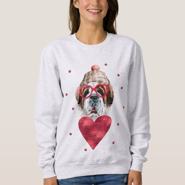Sudadera Regalo del Día de San Valentín San Bernardo Mounta (Anverso)