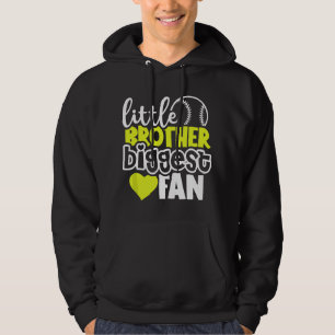 Sudadera Regalo del Hermano Menor Fan Más Grande de Softbol