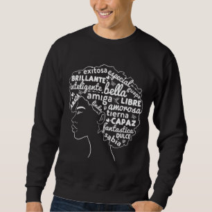 Sudadera Regalo del Orgullo Afro Latina Historia Negra Afro