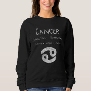Sudadera Regalo del signo zodiacal de Cáncer Retro para ama