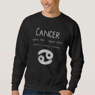 Sudadera Regalo del signo zodiacal de Cáncer Retro para ama