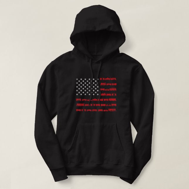 Sudadera Regalo del tren de la bandera estadounidense (Diseño del anverso)