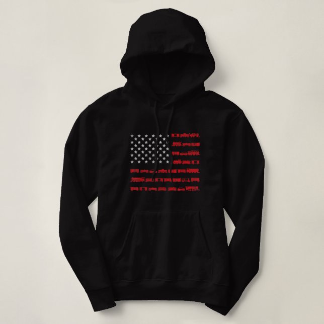 Sudadera Regalo del tren de la bandera estadounidense (Diseño del anverso)