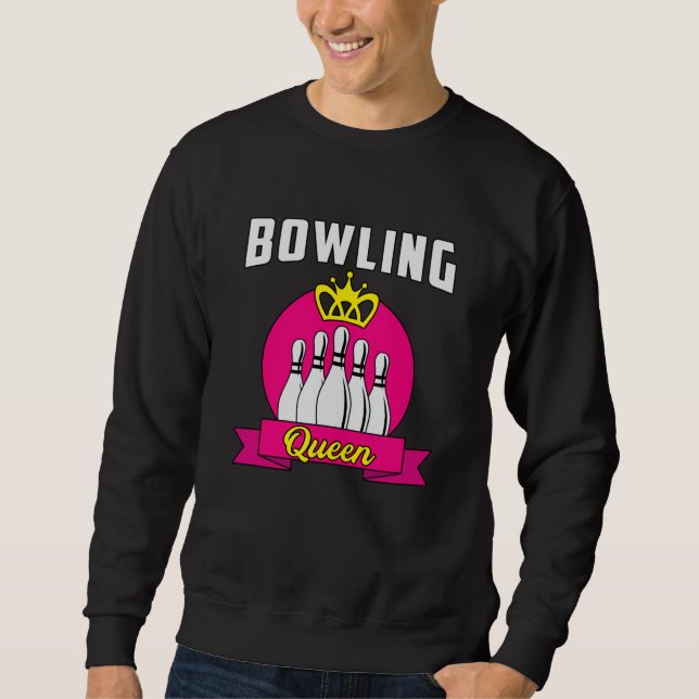 Sudadera Regalo divertido de Bowling Queen Chica Princess B (Anverso)