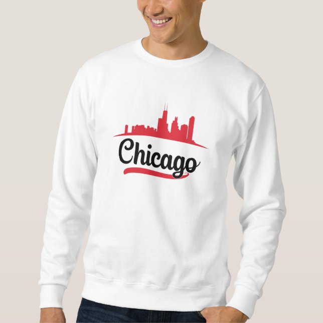 Sudadera Regalo divertido de Chicago USA City Cityscape Sky (Anverso)