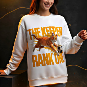 Sudadera Regalo divertido de gato portero de fútbol para am