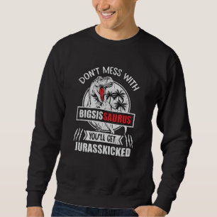 Sudadera Regalo divertido de hermana mayor BigSisSaurus Din