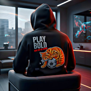 Sudadera Regalo divertido para amantes de gatos y fútbol
