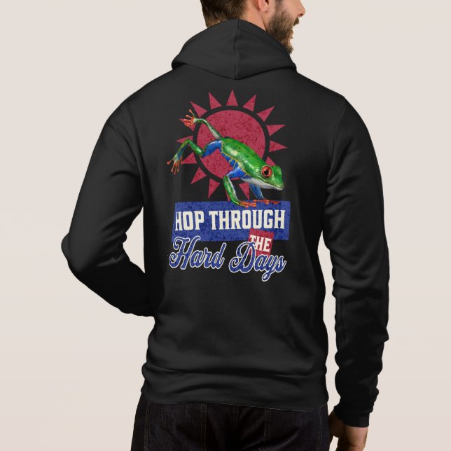Sudadera Regalo divertido para amantes de ranas, salta a tr (Reverso)