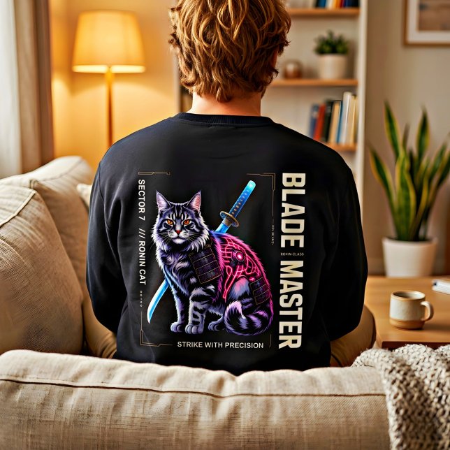 Sudadera Regalo épico de Ronin Cat Blade Master para amante (Subido por el creador)