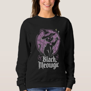 Sudadera Regalo gótico del gato de Halloween del Black Meow