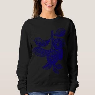 Sudadera Regalo gráfico retro de arándano azul de arte vint