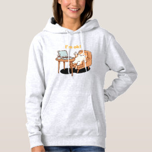 Sudadera regalo para amante de gatos estoy bien