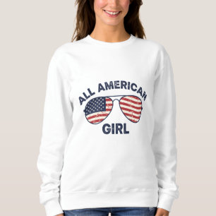 Sudadera Regalo Patriota de Chica Totalmente Americana