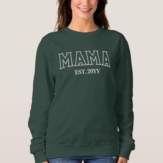Sudadera Regalo personalizado de la personalizado Mama Est  (Anverso)